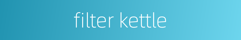 filter kettle的同义词