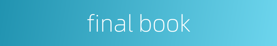 final book的同义词
