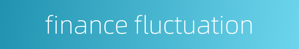 finance fluctuation的同义词