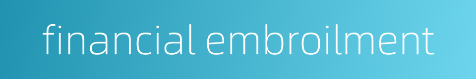 financial embroilment的同义词