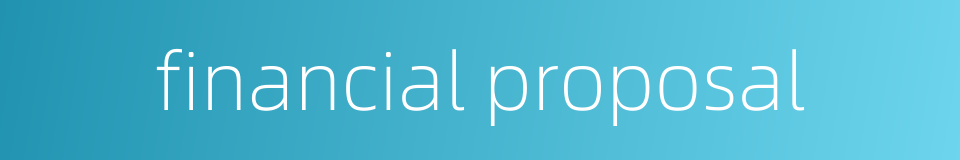 financial proposal的同义词