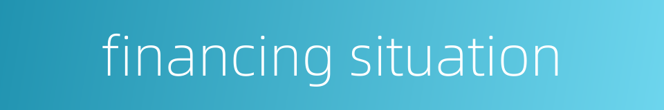 financing situation的同义词
