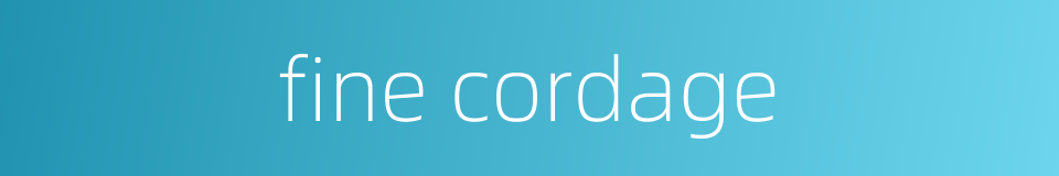 fine cordage的同义词