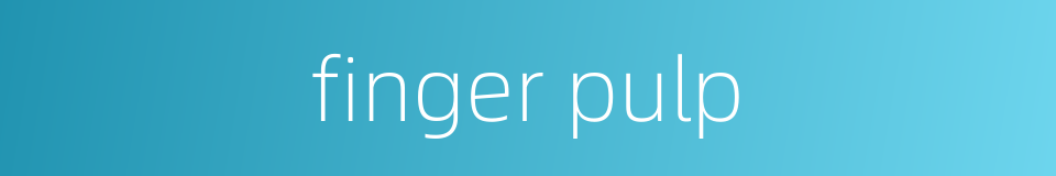 finger pulp的同义词
