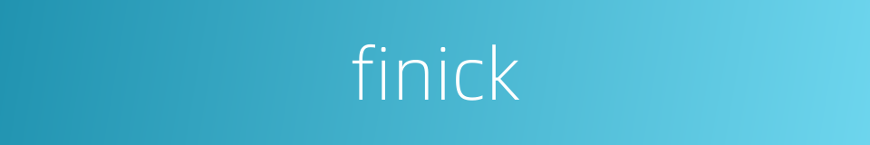 finick的同义词