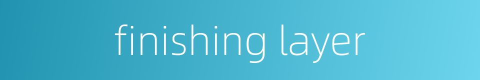 finishing layer的同义词