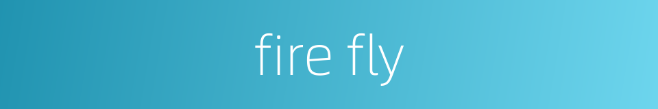 fire fly的同义词