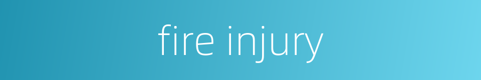 fire injury的同义词