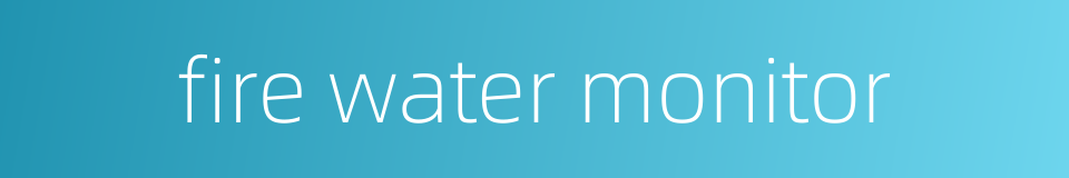 fire water monitor的同义词