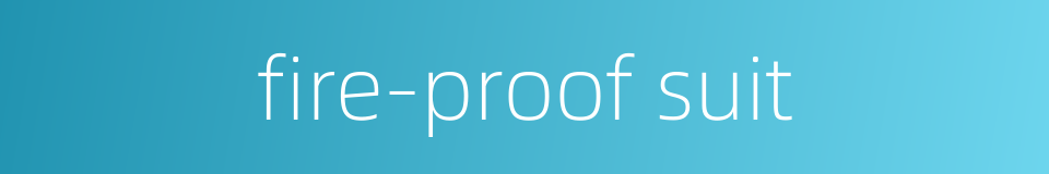 fire-proof suit的同义词
