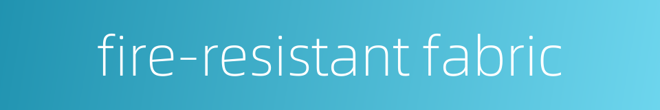fire-resistant fabric的同义词