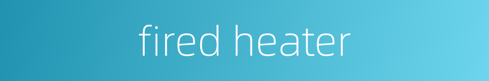 fired heater的同义词