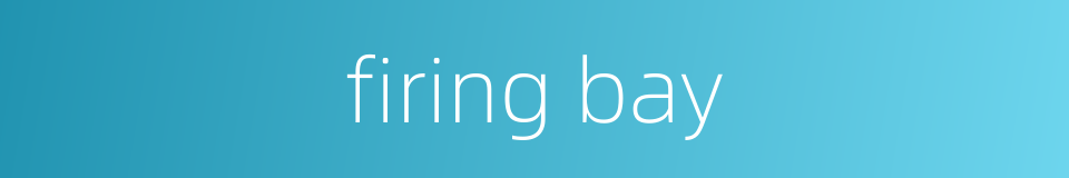 firing bay的同义词