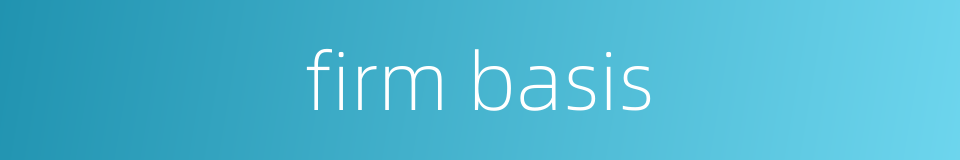 firm basis的同义词