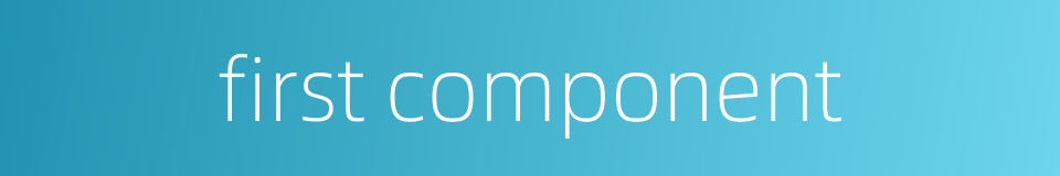 first component的同义词