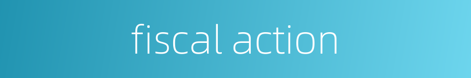 fiscal action的同义词