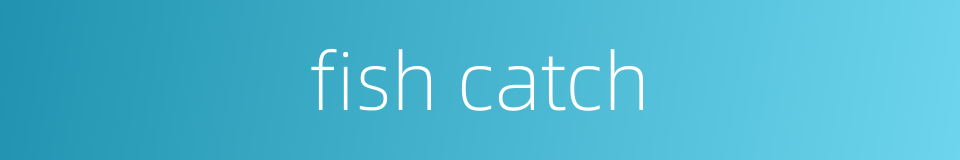 fish catch的同义词