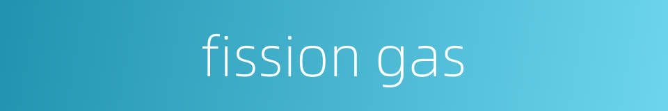 fission gas的同义词