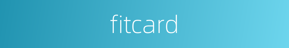 fitcard的同义词