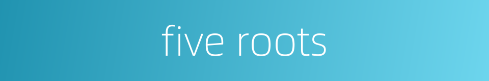five roots的同义词