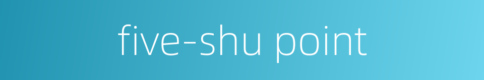 five-shu point的同义词