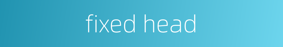 fixed head的同义词