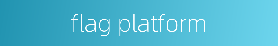 flag platform的同义词