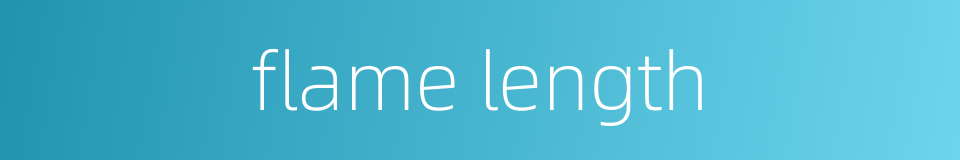 flame length的同义词