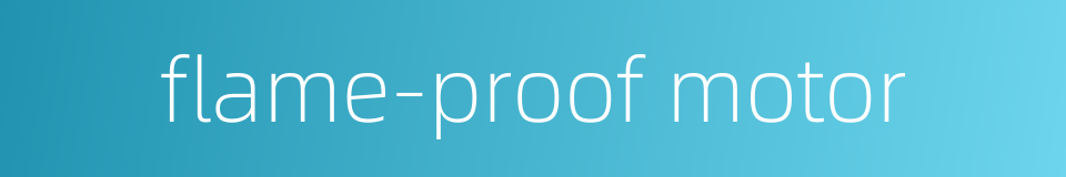 flame-proof motor的同义词