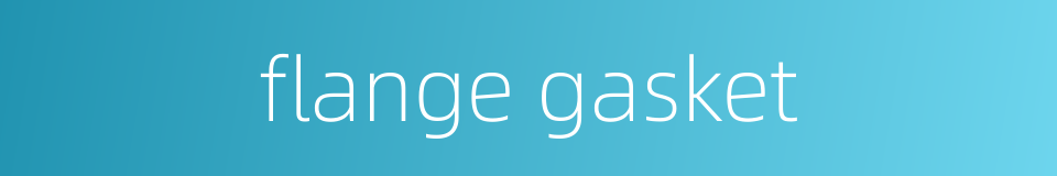 flange gasket的同义词