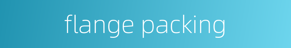 flange packing的同义词
