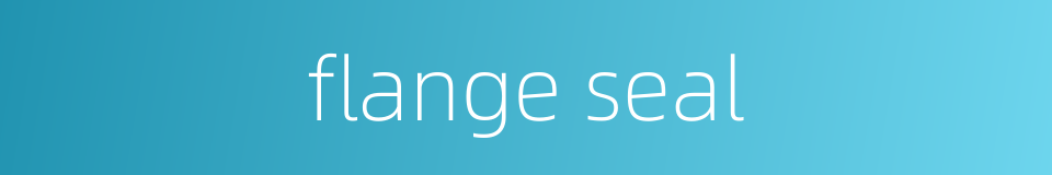 flange seal的同义词