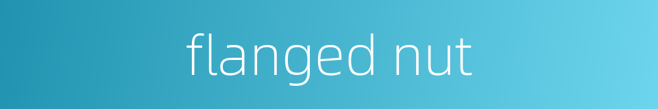 flanged nut的同义词