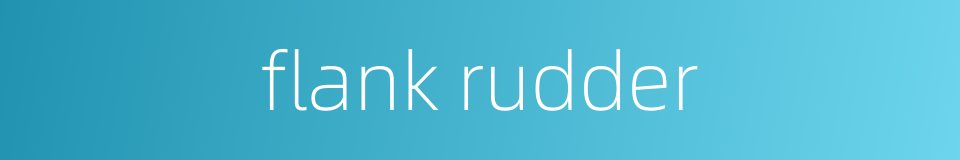 flank rudder的同义词