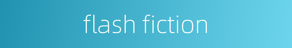 flash fiction的同义词