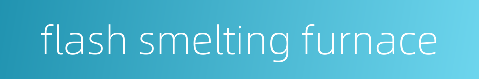 flash smelting furnace的同义词