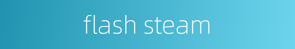 flash steam的同义词