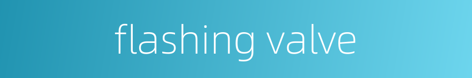 flashing valve的同义词