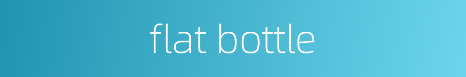 flat bottle的同义词