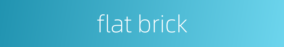 flat brick的同义词