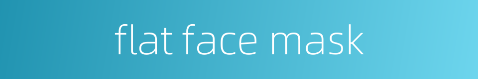 flat face mask的同义词