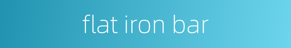 flat iron bar的同义词