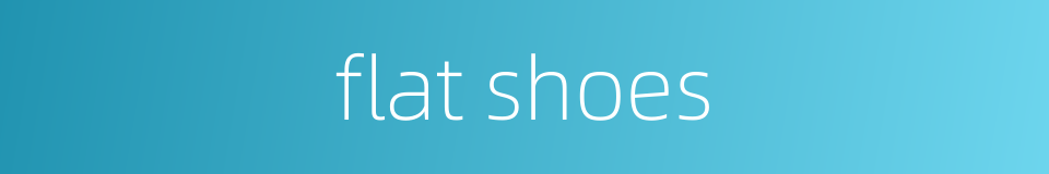 flat shoes的同义词