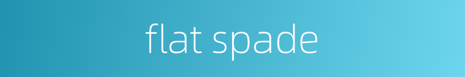 flat spade的同义词