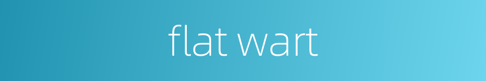 flat wart的同义词