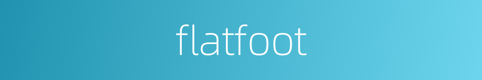 flatfoot的同义词