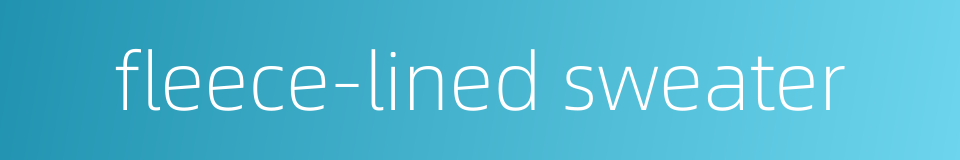 fleece-lined sweater的同义词