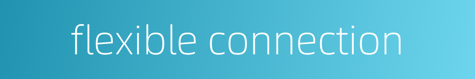 flexible connection的同义词