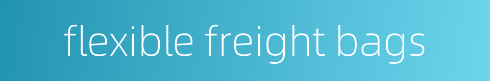 flexible freight bags的同义词