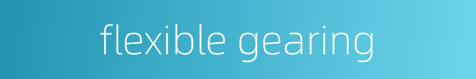 flexible gearing的同义词